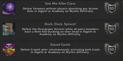 Algeth'ar Academy Achievements
