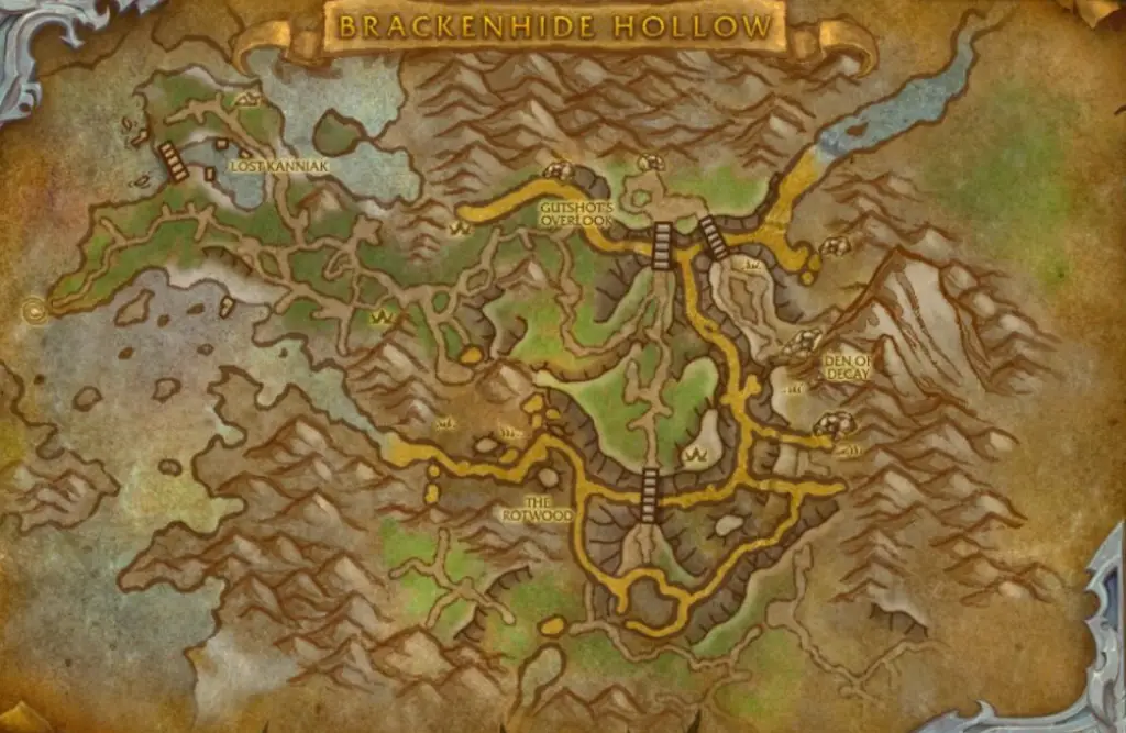 Brackenhide Hollow Map