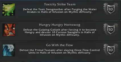 Halls of Infusion Achievements