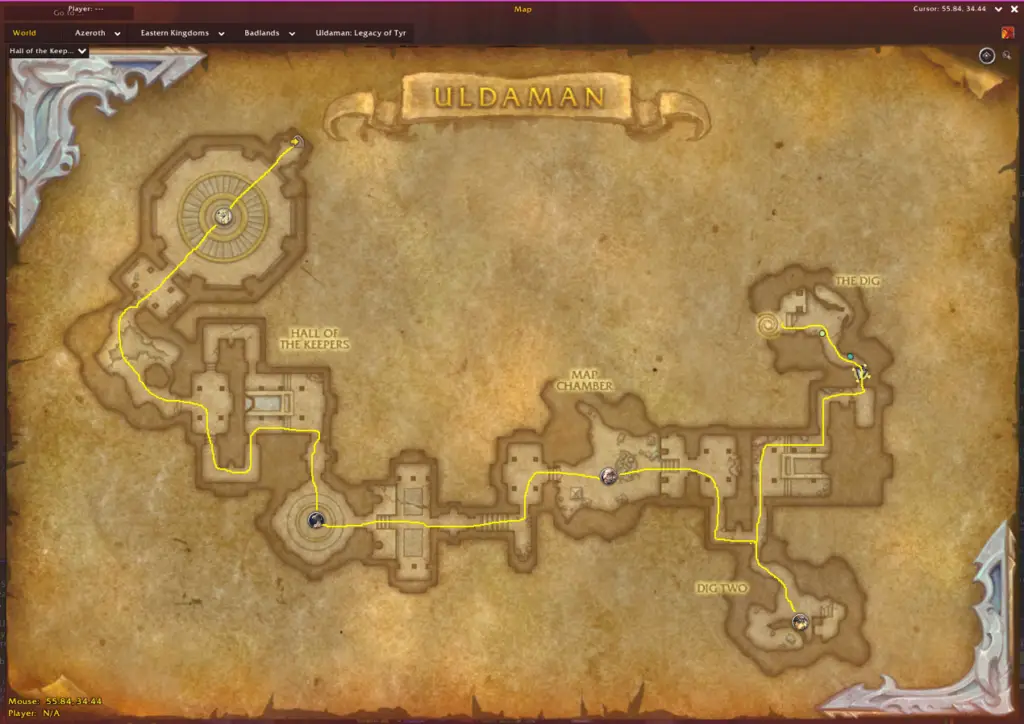 Uldaman Route for Dragonflight World of Warcraft
