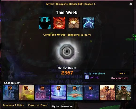 WoW how to get started in Mythic+
